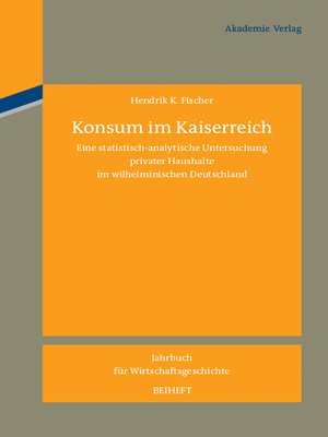cover image of Konsum im Kaiserreich